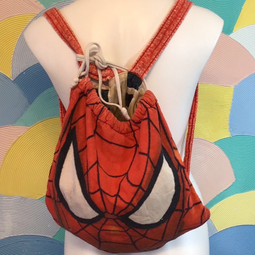 Marvel Red and White Spider-Man Drawstring Backpack